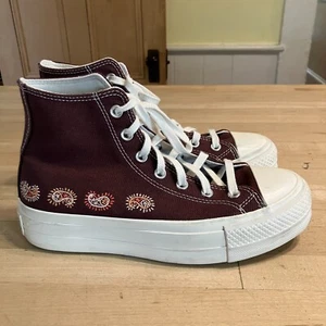 Converse Womens A08174C CTAS Lift Platform Evolution Shoes Size 8.5 Brown SP EXC - Picture 1 of 11