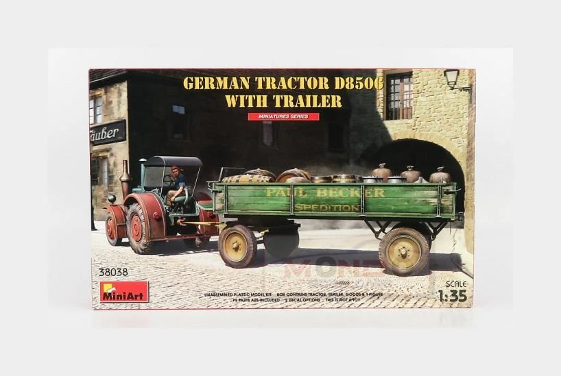 Miniart - 1/35 German Tractor D8506 with Trailer