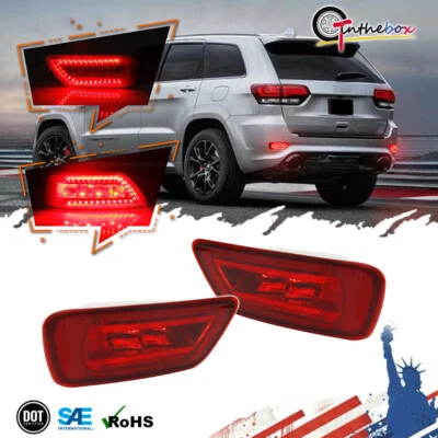 Luces LED de freno reflector trasero rojo 2 piezas para Jeep Grand Cherokee 11-20 Foto 1 de 4