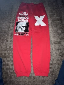 A24 X Haunted Wagon Red X Sweatpants Size Large Pearl Maxxxine NWT - Picture 1 of 7