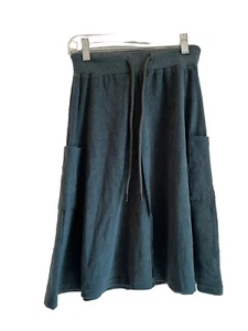 Crew Basics Girls Size 12 Green Rib Circle Knit Drawstring Pocketed Skirt NWT - Picture 1 of 6