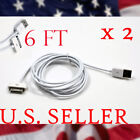 2 6FT USB DATA SYNC POWER CHARGER CABLE CONNECTOR IPHONE 4S 4 3GS IPAD IPOD NANO