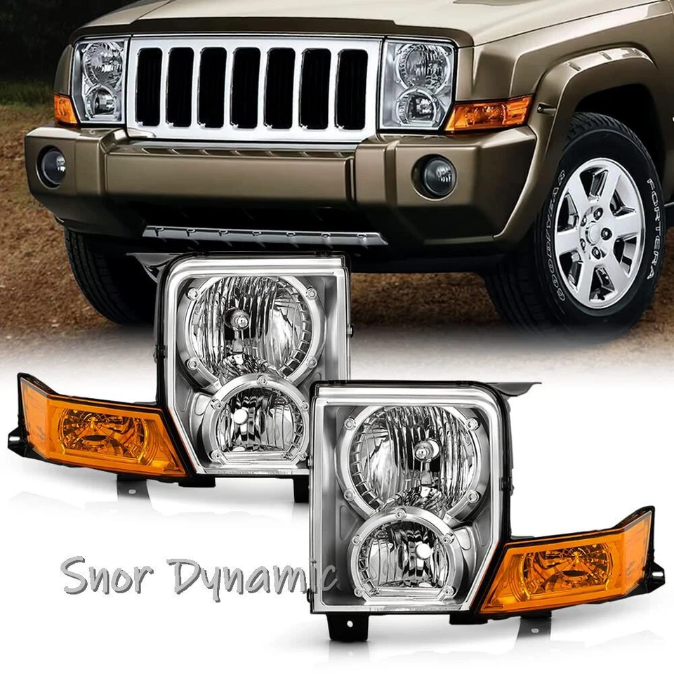 JEEP COMMANDER XK SCHEINWERFER LINKS RECHTS 2005 - 2010 FRONTSCHEINWERFER SET - Bild 1 von 4