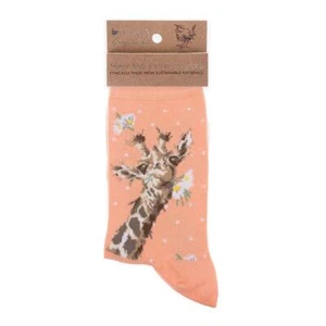 Wrendale Designs "Flowers" Giraffe Socks - Picture 1 of 5