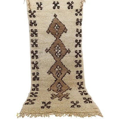 Authentic Handmade Moroccan Rug Berber Wool Carpet Area Rug Vintage Tribal Rug - Image 1 of 4