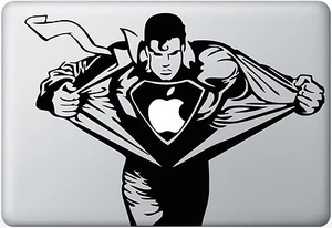 SUPERMAN Macbook Skin Decal Sticker SUPERMAN RUNNING SUPER HERO MAN Laptop  - Picture 1 of 1