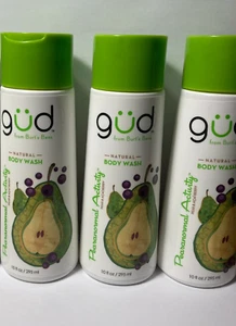 3 Gud Pearranormal Activity Lavaggio Corpo Naturale Pera Acai Burt's Bees FUORI PRODUZIONE - Foto 1 di 12