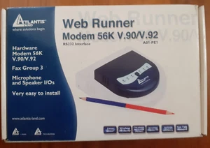 Atlantis Web Runner Modem 56K V.90/V.92 A01-PE1 RS232 Interface - Afbeelding 1 van 5