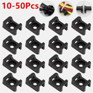 10-50Pcs Wall Mounted Cable Tie Wire Cradle SCREW IN Pipe/Wiring Holder/Bracket - Picture 1 of 19