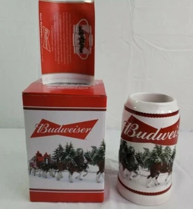 New Budweiser Holiday Stein 2016 December Excursion W/ Certificate 7" Tall - Picture 1 of 12