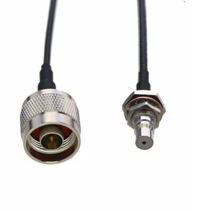 RF coax Cable N male to QMA female nut bulkhead RG316 6"~10FT microwave Repeater - Picture 1 of 5
