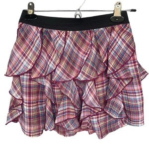 Route 66 Flouncy Mini Skirt Girls 14/16 Plaid Pull On Preppy Y2K Lined Fairy - Picture 1 of 9