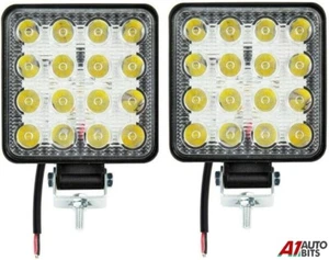 4" 48w Quadratische LED Arbeitsleuchten Spotstrahler 2X Lampen SUV 4x4 Multi Volt 12V 24V - Bild 1 von 11