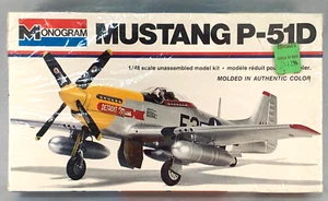 Monogram Mustang P-51D Model Airplane 1/48 Scale Vintage Factory Sealed - Picture 1 of 6