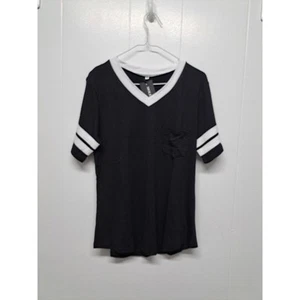 Womens T Shirts Short Sleeve V Neck Loose Summer Tees Basic Tunic Tops Size M - Picture 1 of 10