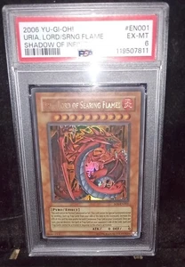 PSA 6 2006 Yu-Gi-Oh! Uria, Lord of Searing Flames, Shadow of Infinity EN001 - Picture 1 of 3