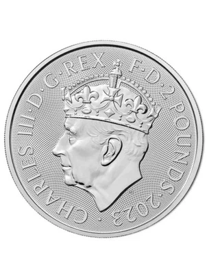 UK 2 sterline ARGENTO 1 oncia 999  INCORONAZIONE RE CARLO COMMEMORATIVA 2023 FDC - Immagine 1 di 3