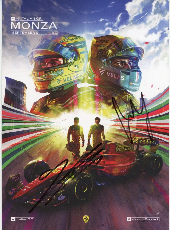 Charles Leclerc&Carlos Sainz Autogramm (handsigniert/handsigned) - RARITÄT 2022 - Bild 1 von 1