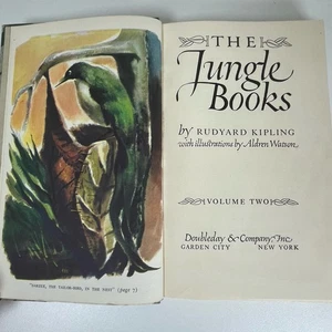 Los libros de la selva Vol. 2 por Rudyard Kipling 1948 Doubleday HC Illustrated Watson - Imagen 1 de 16