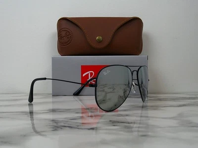 Gafas de sol Ray-Ban RB3025 negras espejadas aviador talla 58-14-138 3N ¡Nunca usadas! Foto 1 de 4