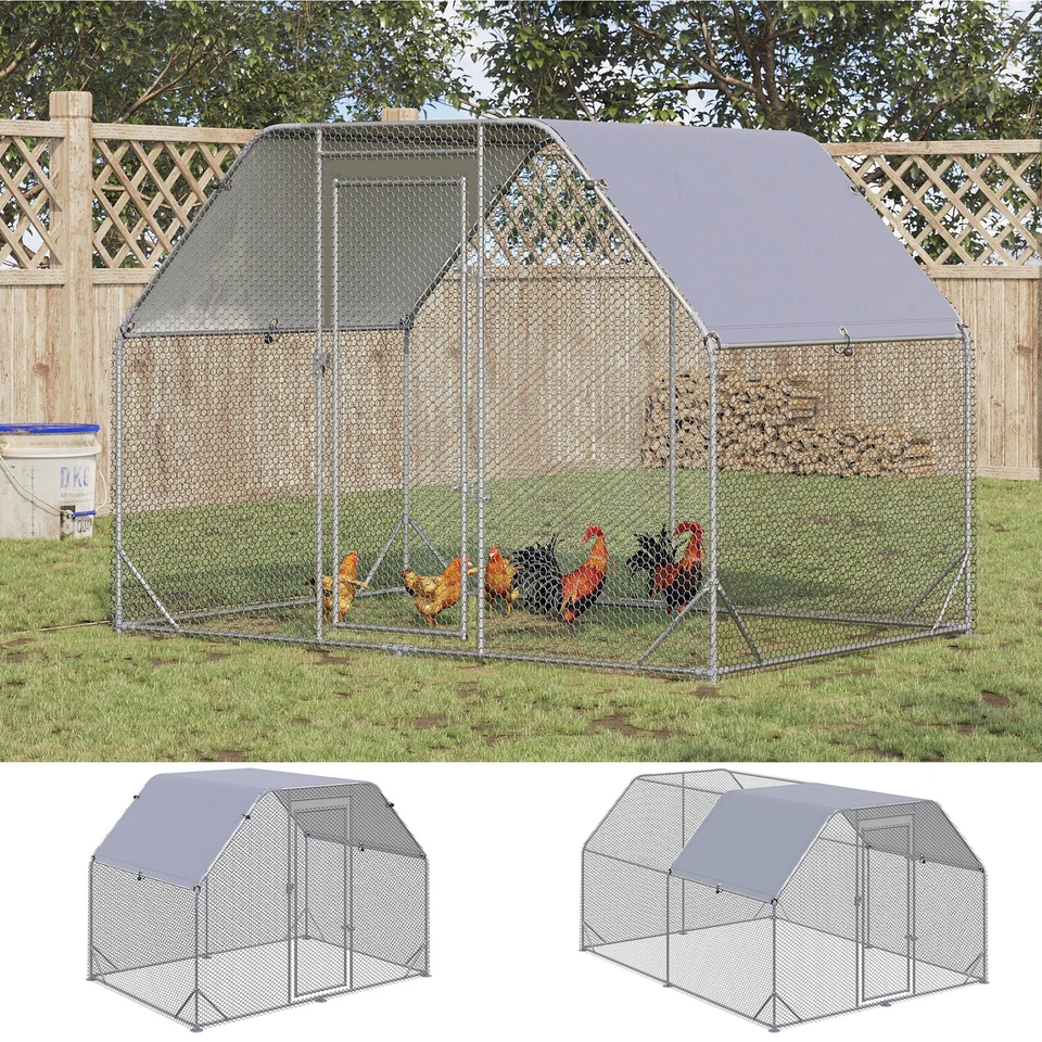 PawHut Chicken Run con techo, gallinero, gallinero Foto 1 de 1