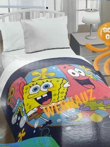 Spongebob Schwammkopf und Patrick Unterwasser Twin/Voll Gesteppte Tagesdecke 55 x 75 - Bild 1 von 2