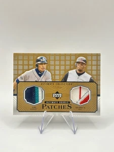 2002 Upper Deck Ultimate Collection Ichiro / Ken Griffey Jr Gold Dual Patch /50 - Picture 1 of 7