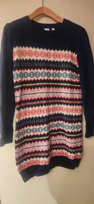 Vestido Suéter Gap Niños Niñas Fair Isle Vacaciones Talla XXL 14-16 Mezcla de Lana Foto 1 de 4