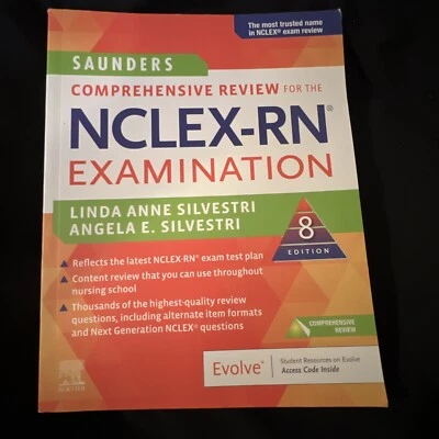 Saunders Comprehensive Review for The NCLEX-RN Examination 8th Edition Textbook - Image 1 of 2