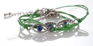 3 bracelet à cordon VERT contre le MAUVAIS ŒIL Kabbale bijoux porte bonheur - Imagen 1 de 2