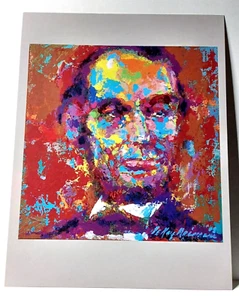 2009 Leroy Neiman "Homage To Lincoln" Art Postcard - Picture 1 of 2
