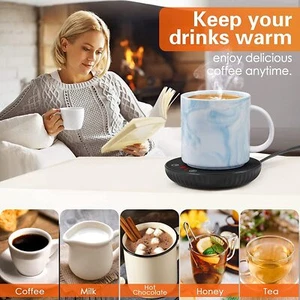 Electric Coffee Mug Warmer Tea Milk Drink Heater Coasters for Office Home Pad - Picture 1 of 12