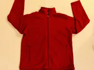 Prince Tennis Embroidered Jacket M Red Fleece. - Picture 1 of 7