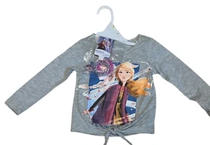 Disney Frozen II Camicia grigia a maniche lunghe con pony per capelli bambina taglia - Foto 1 di 6
