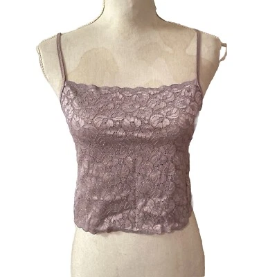 Cami CoCo Secret de encaje púrpura claro recortado cuello cuadrado talla XL Foto 1 de 4