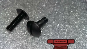 M8 x 30 Flachrundschraube Schlitz Polyamid Kunststoff PA schwarz 10 Stück - Bild 1 von 1