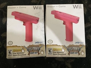 PDP Nintendo Wii Controller 2 Blasters and Big Town Shoot Out [Pink] New - Picture 1 of 3