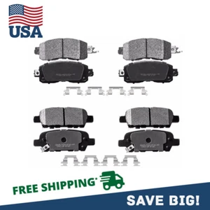 For 2013-2022 Nissan Altima 2014-2017 Leaf Front and Rear Ceramic Disc Brake Pad - Picture 1 of 4