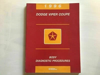 1996 Dodge Viper Body Diagnostic Procedures Manual GOOD USED CONDITION - BB1 Foto 1 de 4