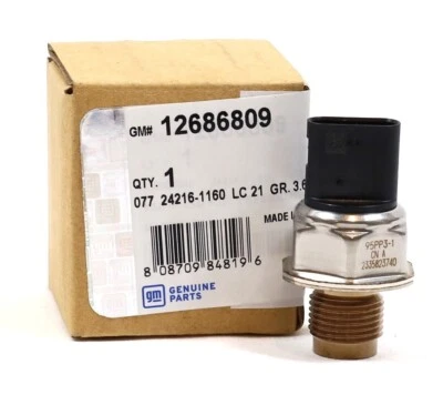 Genuine GM 12686809 Fuel Rail Pressure Sensor 2017–2025 L5P Duramax 6.6L Diesel - Image 1 of 4
