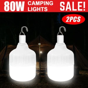Camping Light Lantern LED USB Rechargeable Outdoor Tent Lamp Night Light Bulb US - Picture 1 of 17
