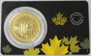 2014 GOLD CANADA $200 HOWLING WOLF 1oz 999.99 IN CANADIAN MINT COA CARD - Picture 1 of 2