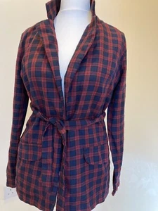 womens Navy/ Burgundy blazer size 8 - Picture 1 of 7