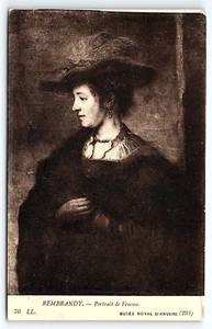 1960s YAGGY PLANTATION HUTCHINSON KS REMBRANDT PORTRAIT DE FEMME POSTCARD P3723 - Picture 1 of 2