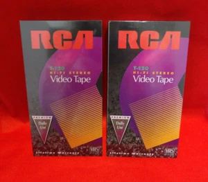 RCA VHS Video Tapes T-120 Lot 2 Hi-Fi Stereo Recording up to 6 Hrs. each  "NEW" - Picture 1 of 7