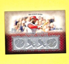 2009 Topps Sterling Ozzie Smith 23/25 Quad Jersey Relic Card Cardinals HOF