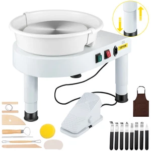 VEVOR Kit Macchina per Argilla Ceramica Bianca 11 Pollici Pedale Pannello LCD - Imagen 1 de 12