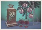 Neujahr Weihnachten TISCHUHR Vintage Ansichtskarte Postkarte CPSM #PBA891.D