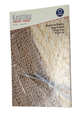 Knitting Made Easy ©2001 Coats & Clark Leaflet Art J16 Book 0102 Beginner Basics - Image 1 of 4