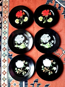 Tiffany & Co. Set of Salad/ Desert 6 Plates “MRS DELANY'S FLOWERS” by SYBIL CON - Picture 1 of 13